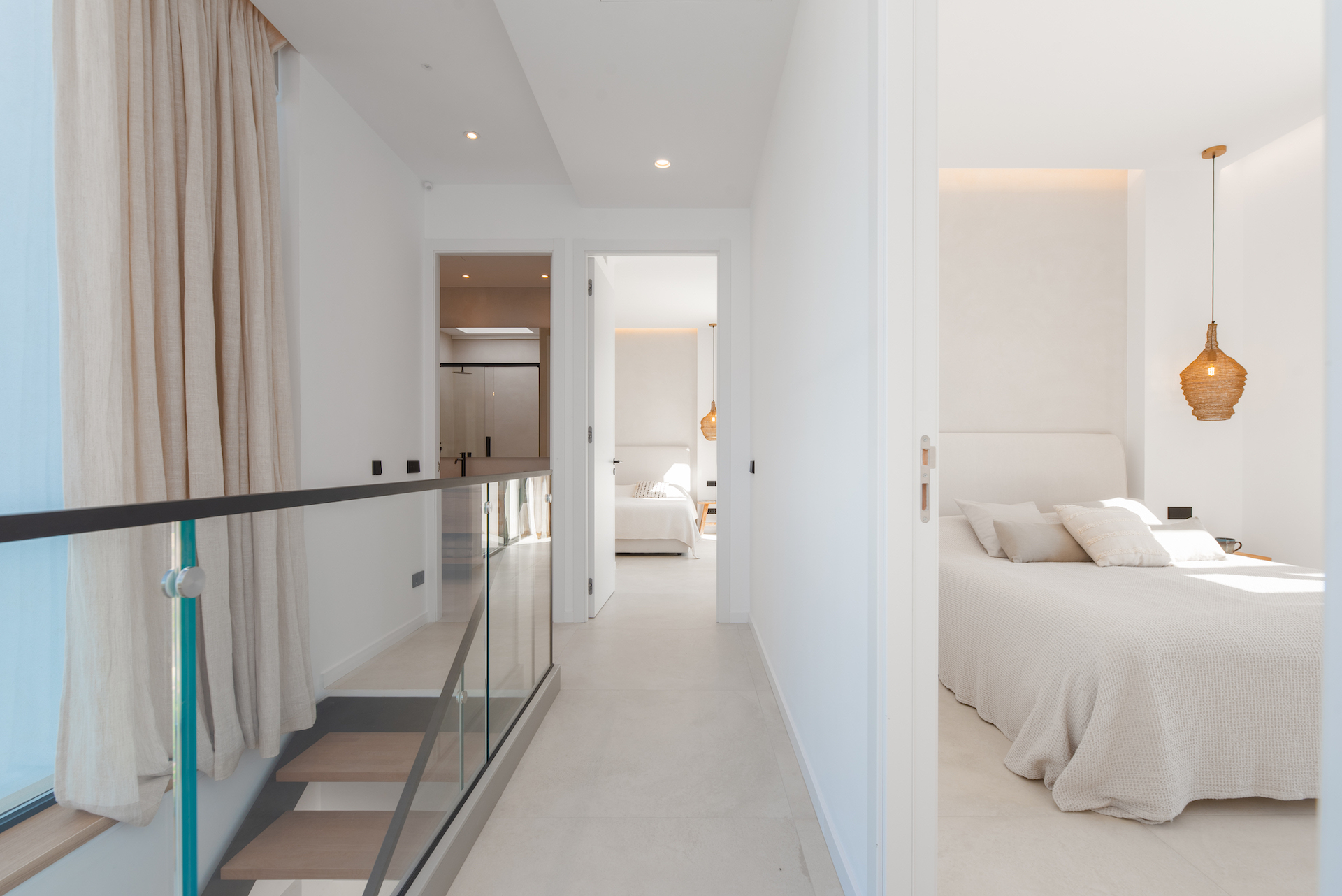 Resa Estates villa sant Jordi modern Ibiza for sale bedroom hallway.jpg